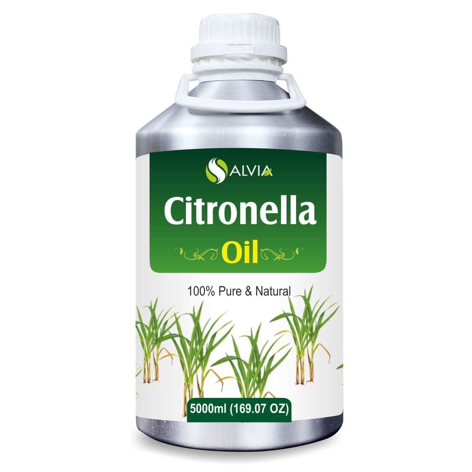 Salvia Natural Essential Oils 5000ml Citronella Oil (Cymbopogon) 100% Natural Pure Essential Oil For Insect & Mosquito Repellent, Heals Wounds, Controls Muscle Spasms Salvia Natural Essential Oils 5000ml Citronella Oil (Cymbopogon) 100% Natural Pure Essential Oil For Insect & Mosquito Repellent, Heals Wounds, Controls Muscle Spasms
